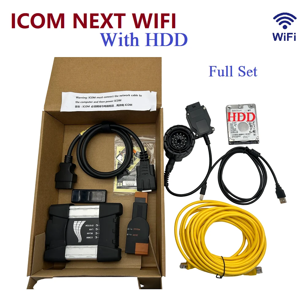 

Newest ICOM NEXT WIFI ForBMW Car Diagnostic Programming Tool For Mini Cooper Full Set HDD/SSD Software Installed Car Scanner