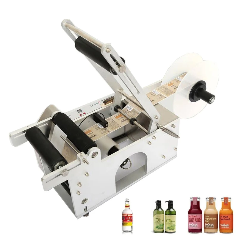 

Semi-Automatic Label Applicator Round Bottle Labeling Machine Electric Power Control Small Packaging Machine