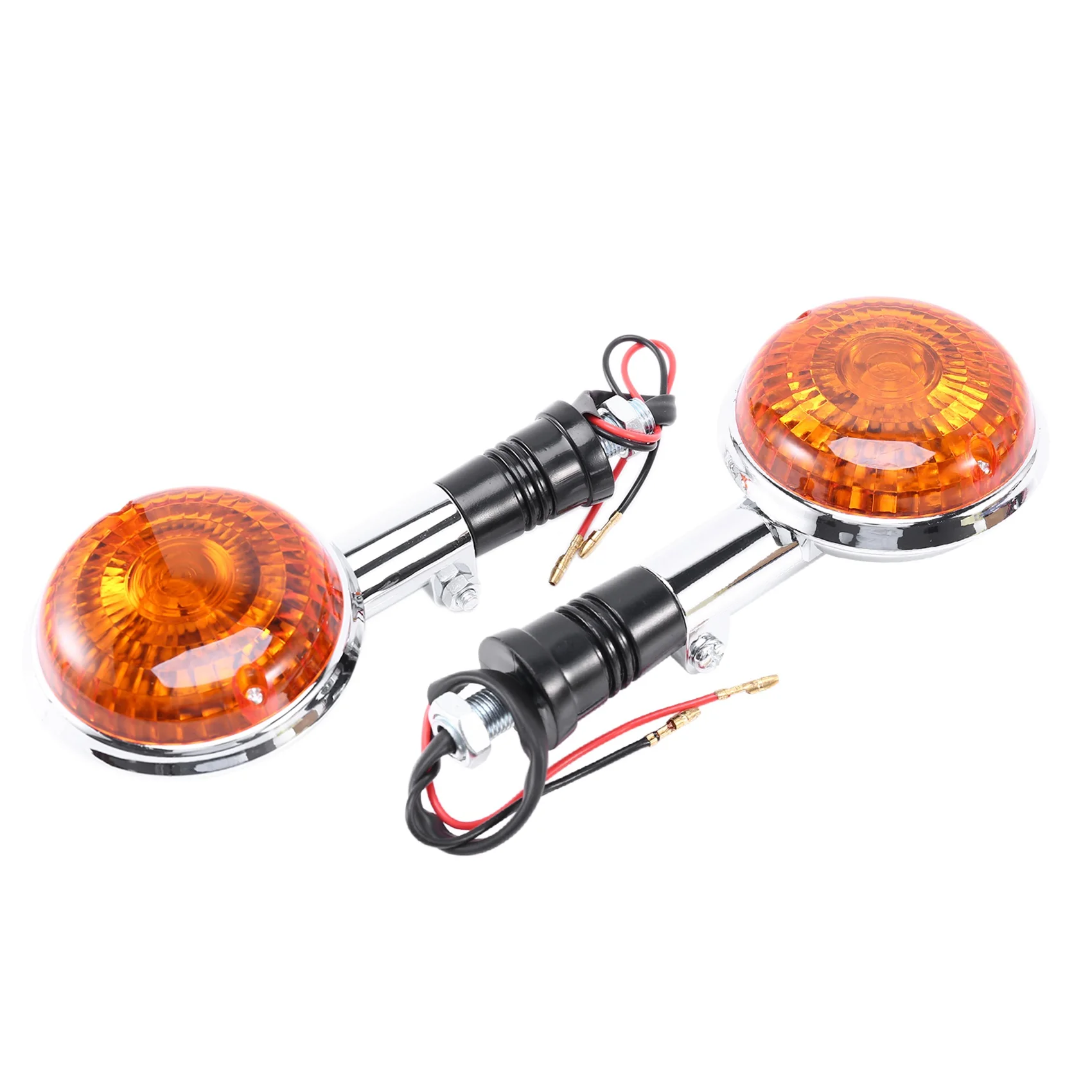 Turn Signal Indicator Blinker Amber Light for Yamaha XV535 XV920 Virago XVS650 V-Star XVS400 Xvs1100-Silver+Yellow