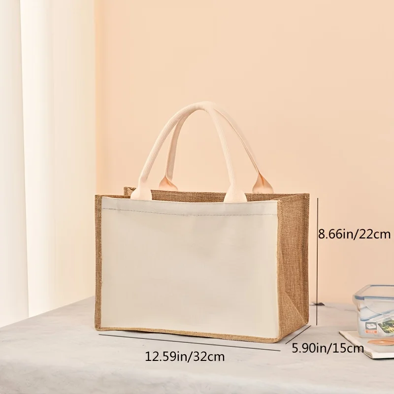 Upgrade zippered linen bag simple gift bag stylish shopping bag