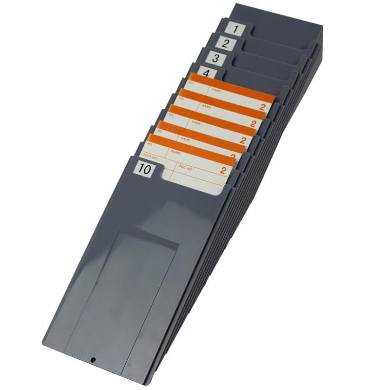5/10/20/25 Slots Time Card Holder Plastic Wall Mounted Attendance Recorder Punch Rack for Time Cards Machine