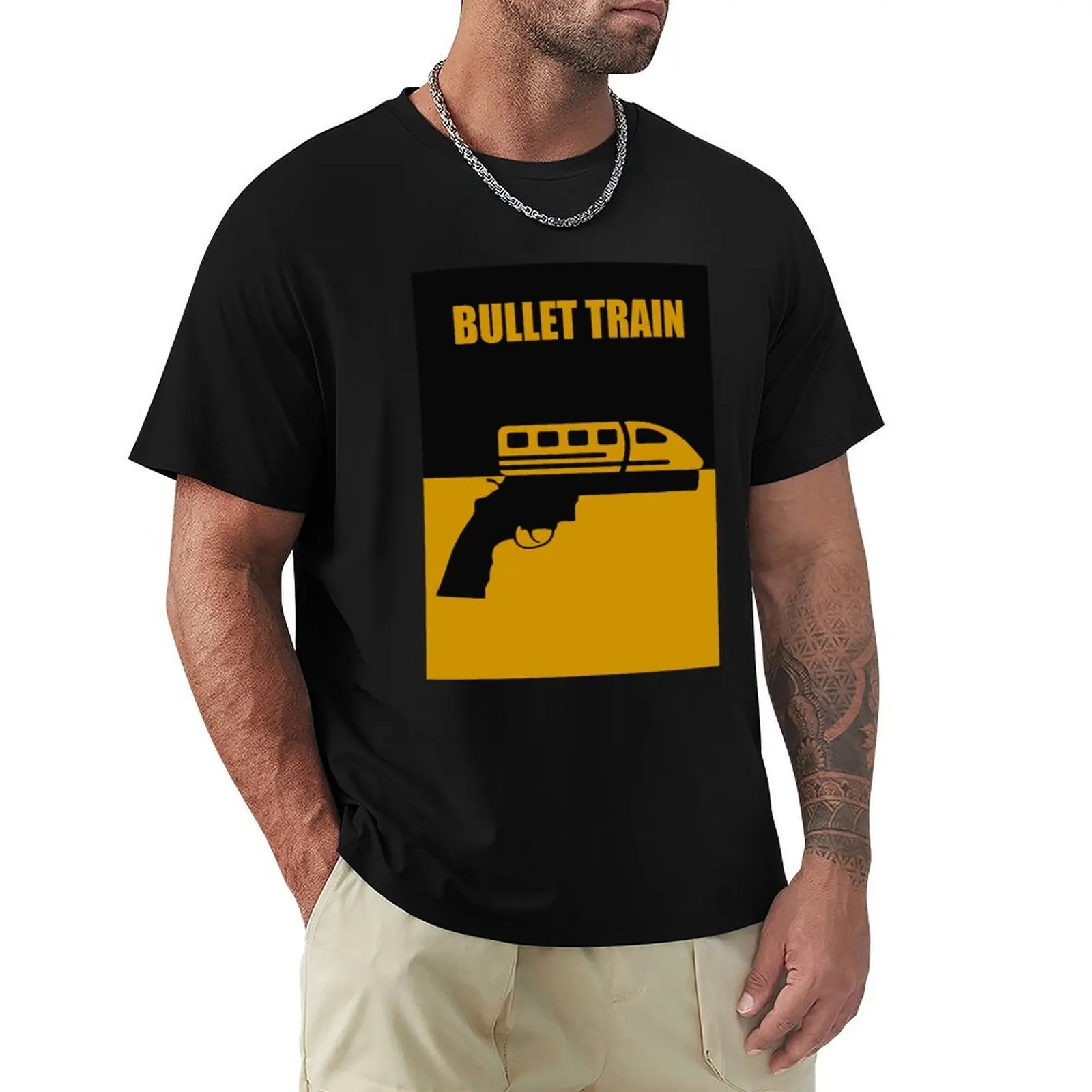 

Bullet Train T-Shirt Basic Short Sleeve T-Shirt for Men