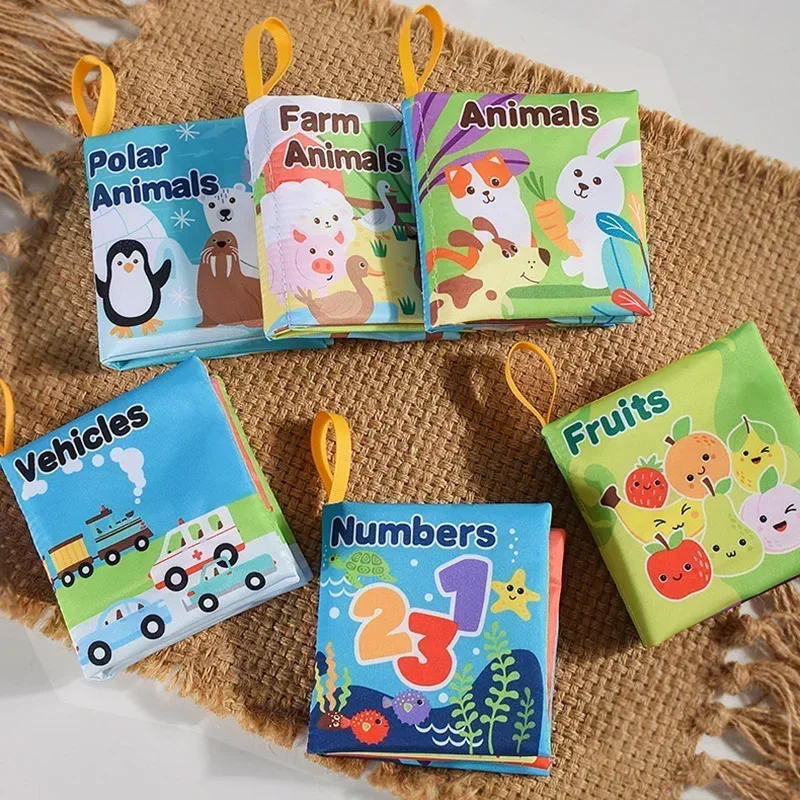 Baby Book Fun Farm Animals Touch Small Cloth Book For Baby Farm Animals Montessori Early Education Toy Gift