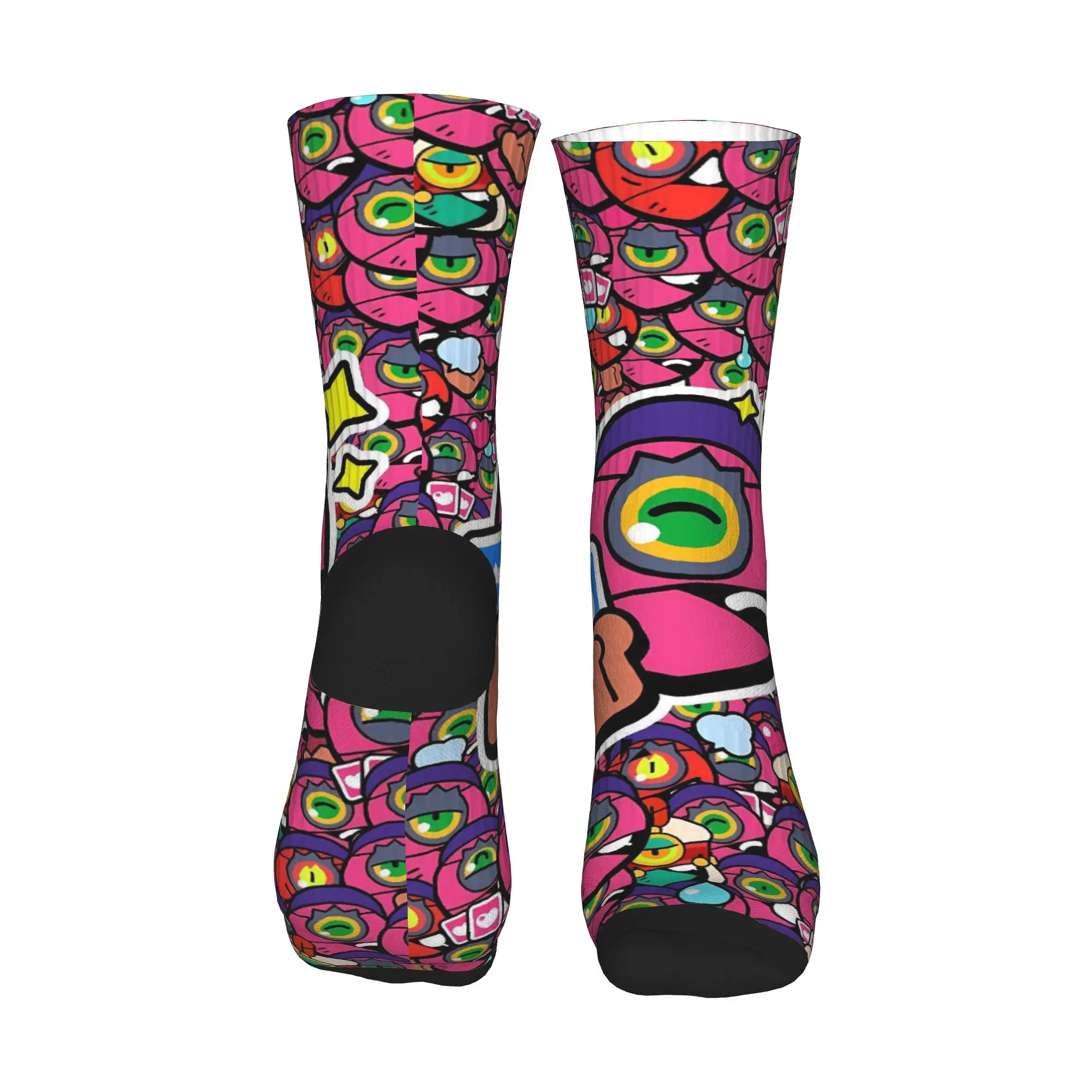 Brawles Heros calcetines de juego de dibujos animados medias de diseño antideslizantes adultos hombres calcetines suaves otoño divertidos calcetines para correr