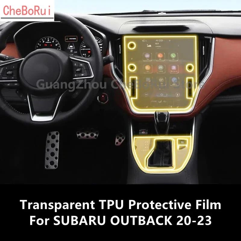 For SUBARU OUTBACK 20-23 Car Interior Center Console Transparent TPU Protective Film Anti-scratch Repair Film Accessories Refit