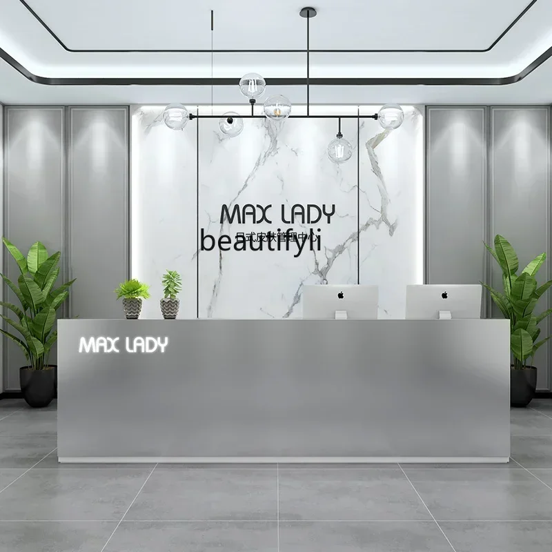 

53, простой современный кассир из нержавеющей стали, магазин одежды, салон красоты, прием, ресторан, барная стойка