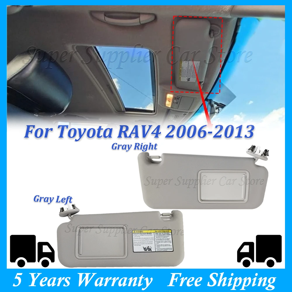 

1PC New Left Or Right Side Car Sun Visor For Toyota RAV4 2006 2007 2008 2009 2010 2011 2012 2013 74320-42501-B2 74310-42451-A1