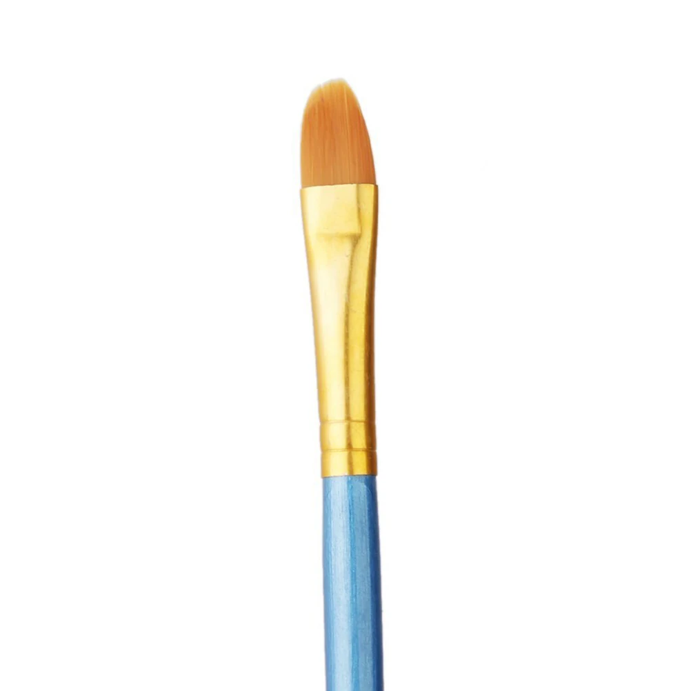 

10 Pcs Brush Set Color Tips Round Flat Watercolor Paint Brushes Nylon for Major