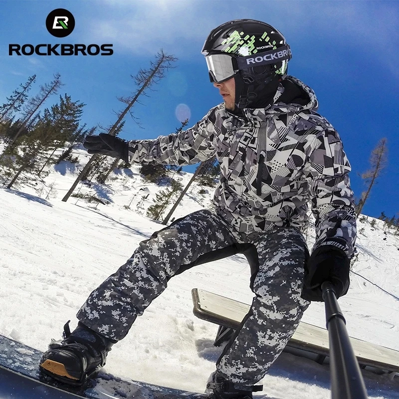 ROCKBROS-casco de esquí moldeado integralmente para hombre y mujer, protector térmico ultraligero para Snowboard y monopatín