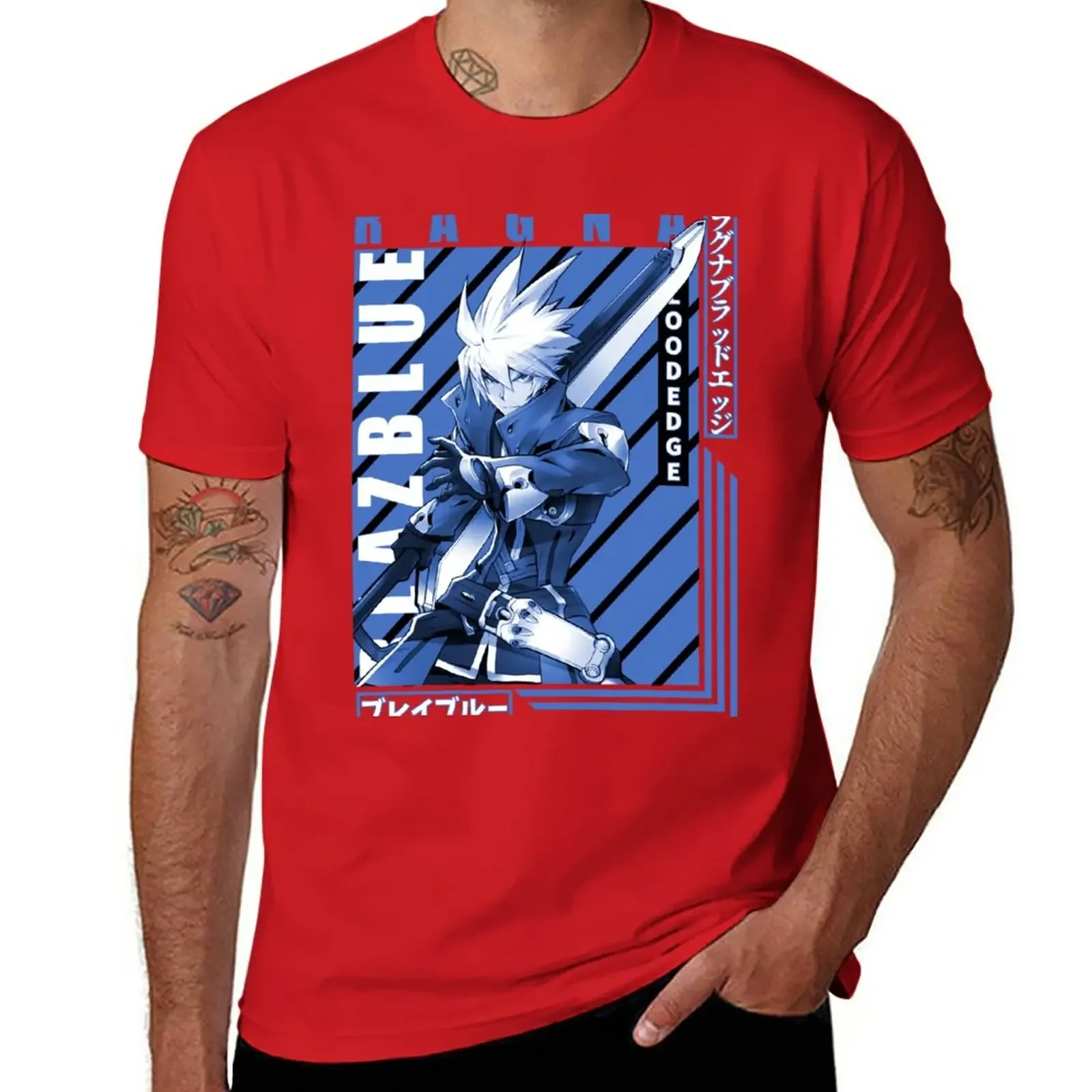 New Ragna blazblue character T-Shirt Short t-shirt new edition man for men cotton new in tops & tees vintage Informal Outfits