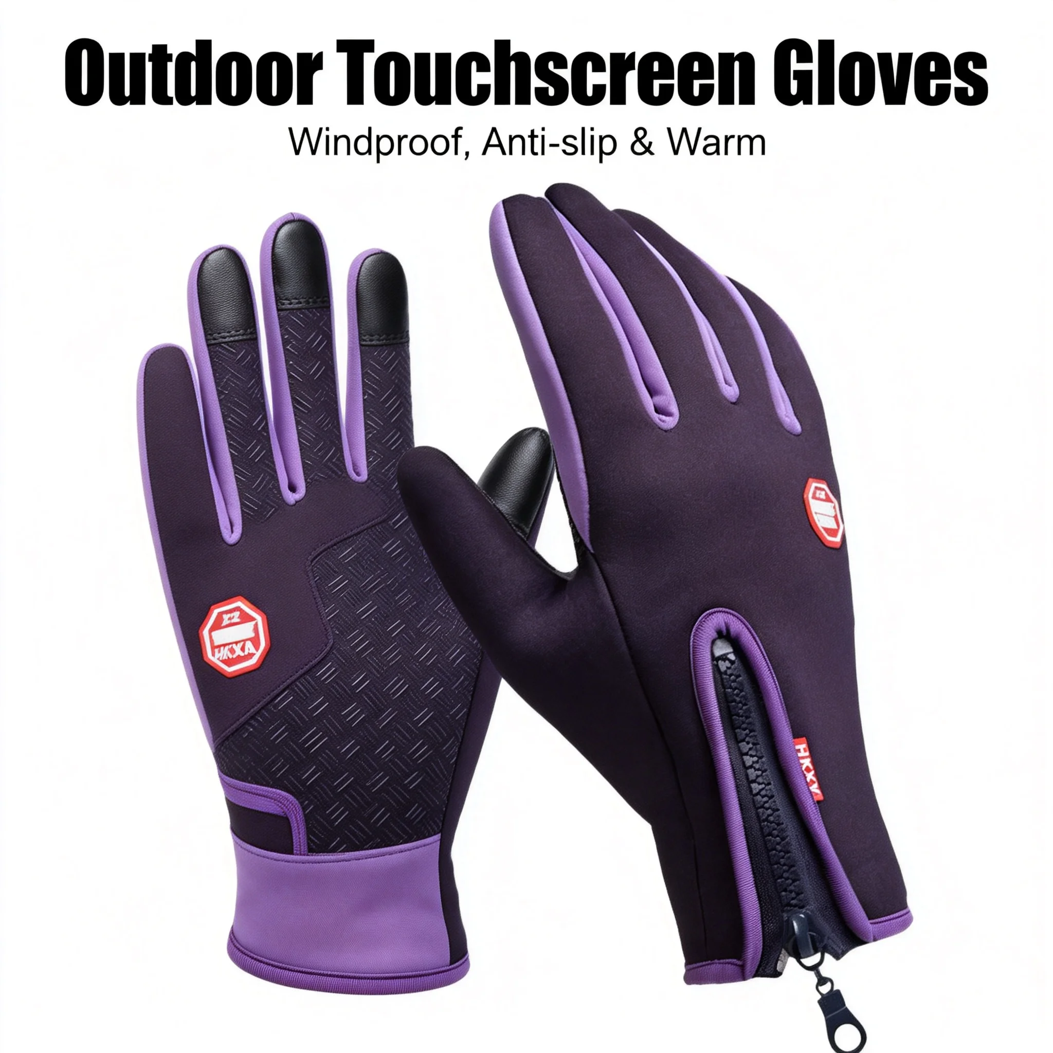 

Thickened Fleece Insulated Waterproof Gloves Touchscreen Compatible Warm Slip-Resistant Outdoor Hiking Skiing Cycling Gloves
