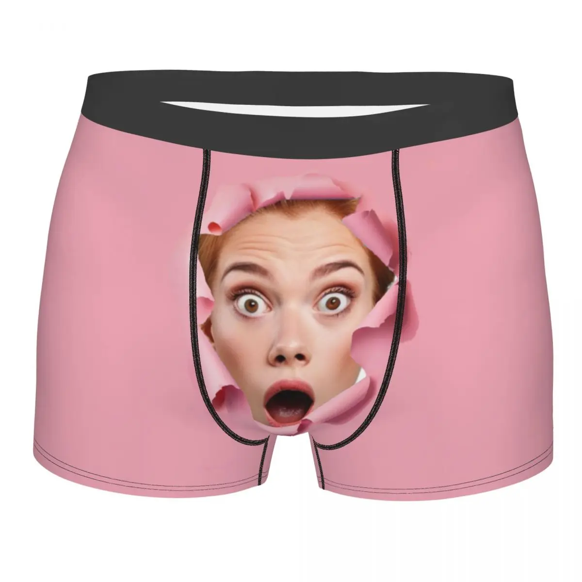 

Custom Fashion Personalized Face Photo Boxers Shorts Panties Men's Underpants Stretch Briefs Underwear
