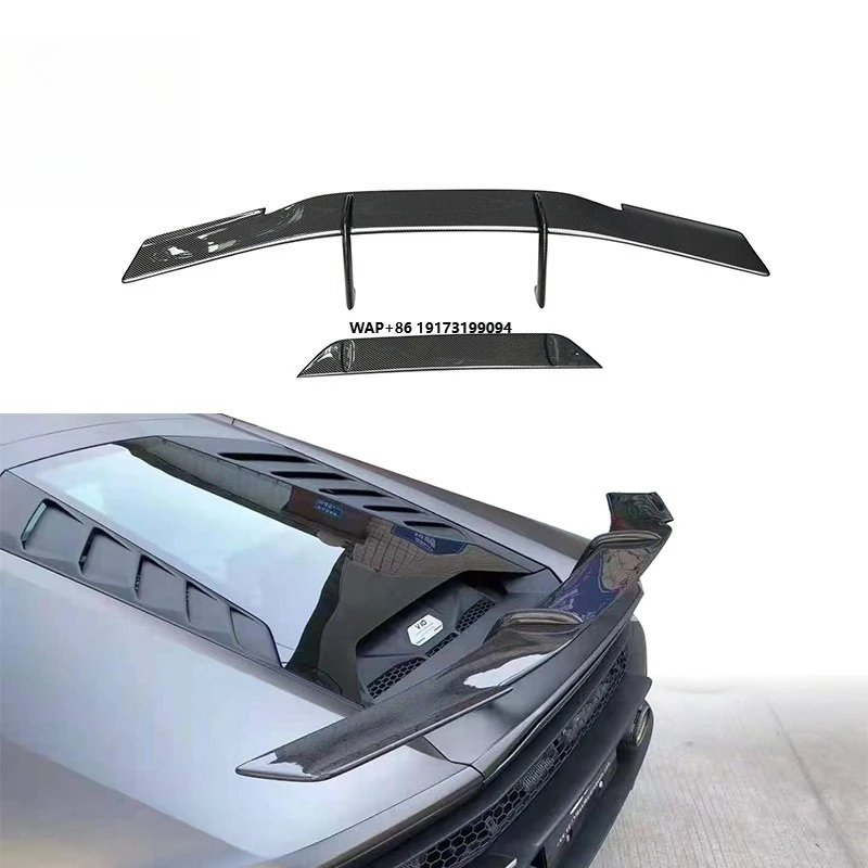 

High Quality Single Deck Dry Carbon Rear Spoiler Wing Novi Style Car Spoilers for Huracan EVO Car Modification Parts