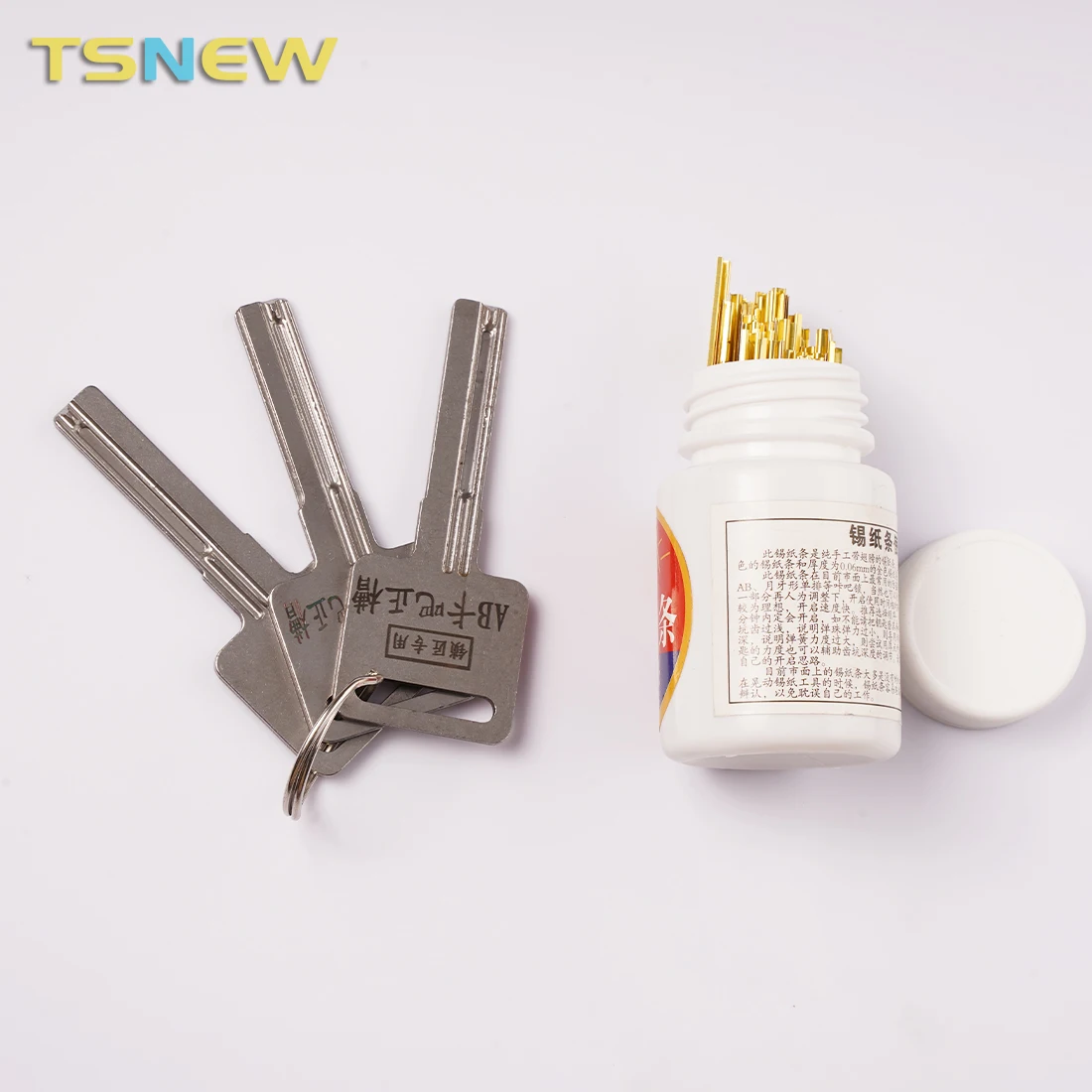 3pcs/lot universal power key for ab locks pocket Tin foil Tool locksmith repair Tools Set door lock keys