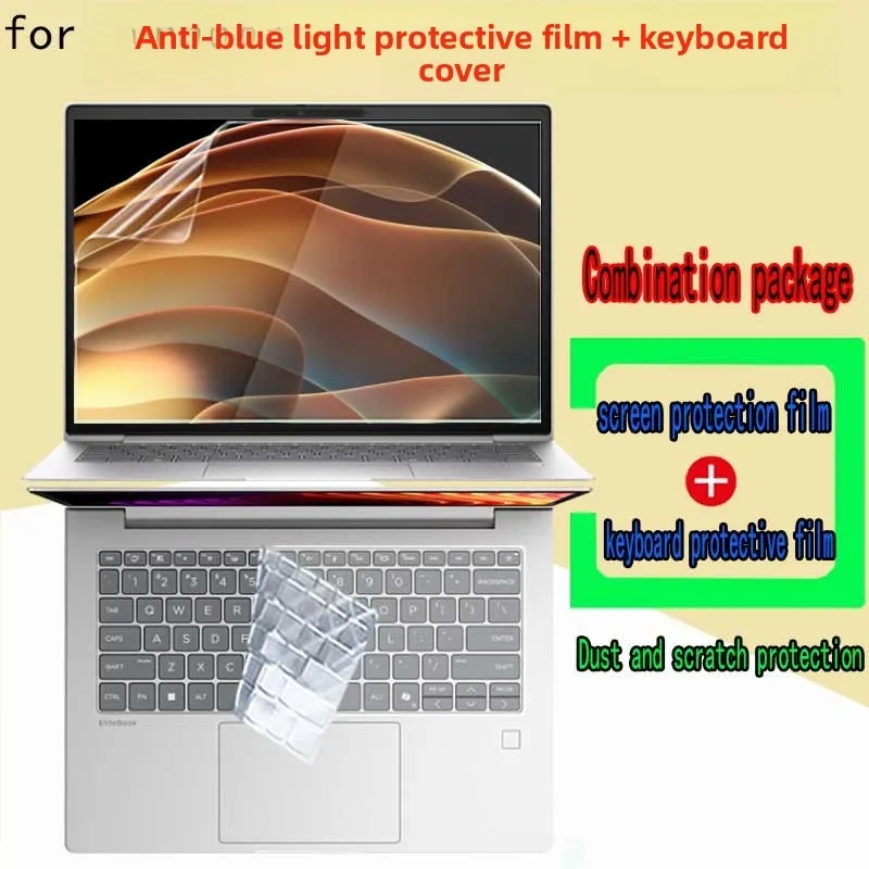 For Lenovo Yoga 7 2-in-1 Aura Edition14 Gen11 Laptop Screen Protective Film Keyboard Film Anti-glare Blue Transparent Film