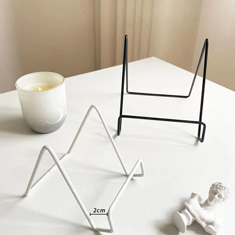 Iron Art Magazine Display Stand Dish Rack Plate Bowl Picture Frame Photo Book Pedestal Holder Ornaments Dish Storage Rack