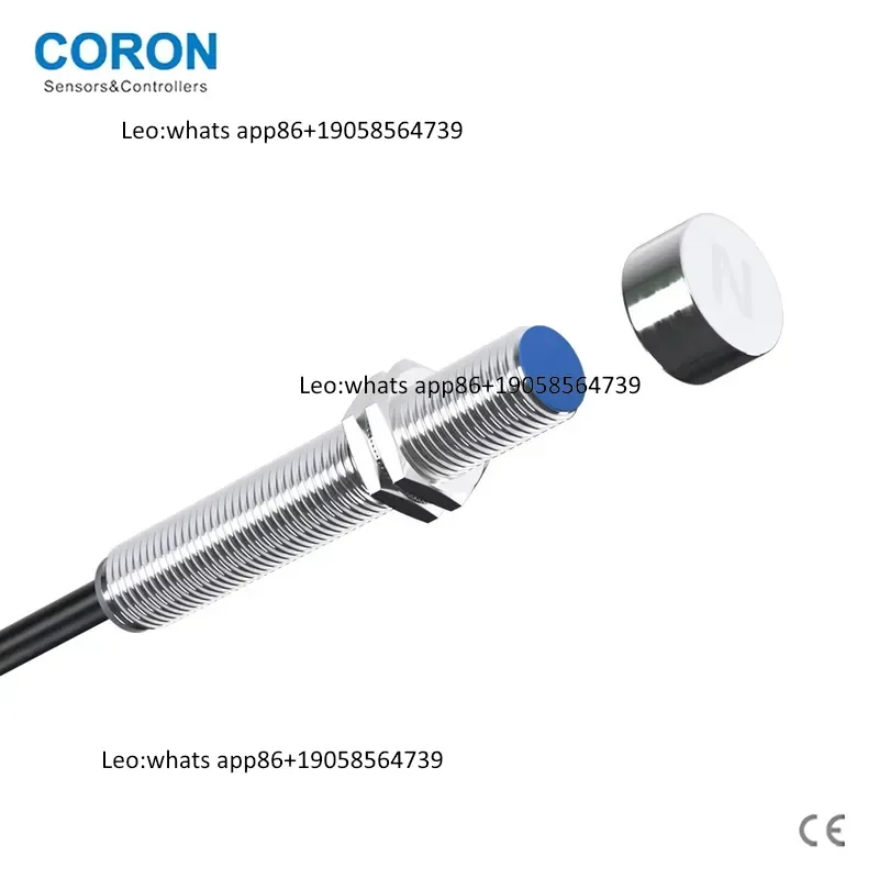 CORON Hall Effect Magnetic Switch CFJ-A8M-10ANA Proximity Sensor 10mm Sensing Range M8 Flush NPN NO 10-30V IP67 Detect