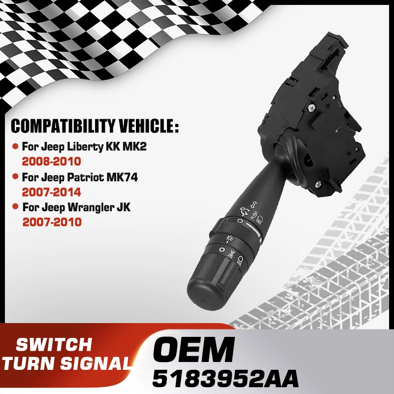 

Turn Signal Headlamp Combination Switch For Jeep Liberty KK MK2 2008-2010 Jeep Patriot MK74 2007-2014 Jeep Wrangler JK 2007-2010
