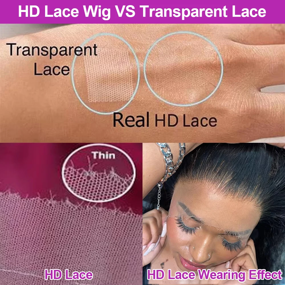 13x6 غريب مستقيم HD الدانتيل الجبهة خصلات الشعر المستعار الإنسان ياكي مستقيم 360 كامل الدانتيل الباروكات الأمامية للنساء قبل قطعها 300 الكثافة #3