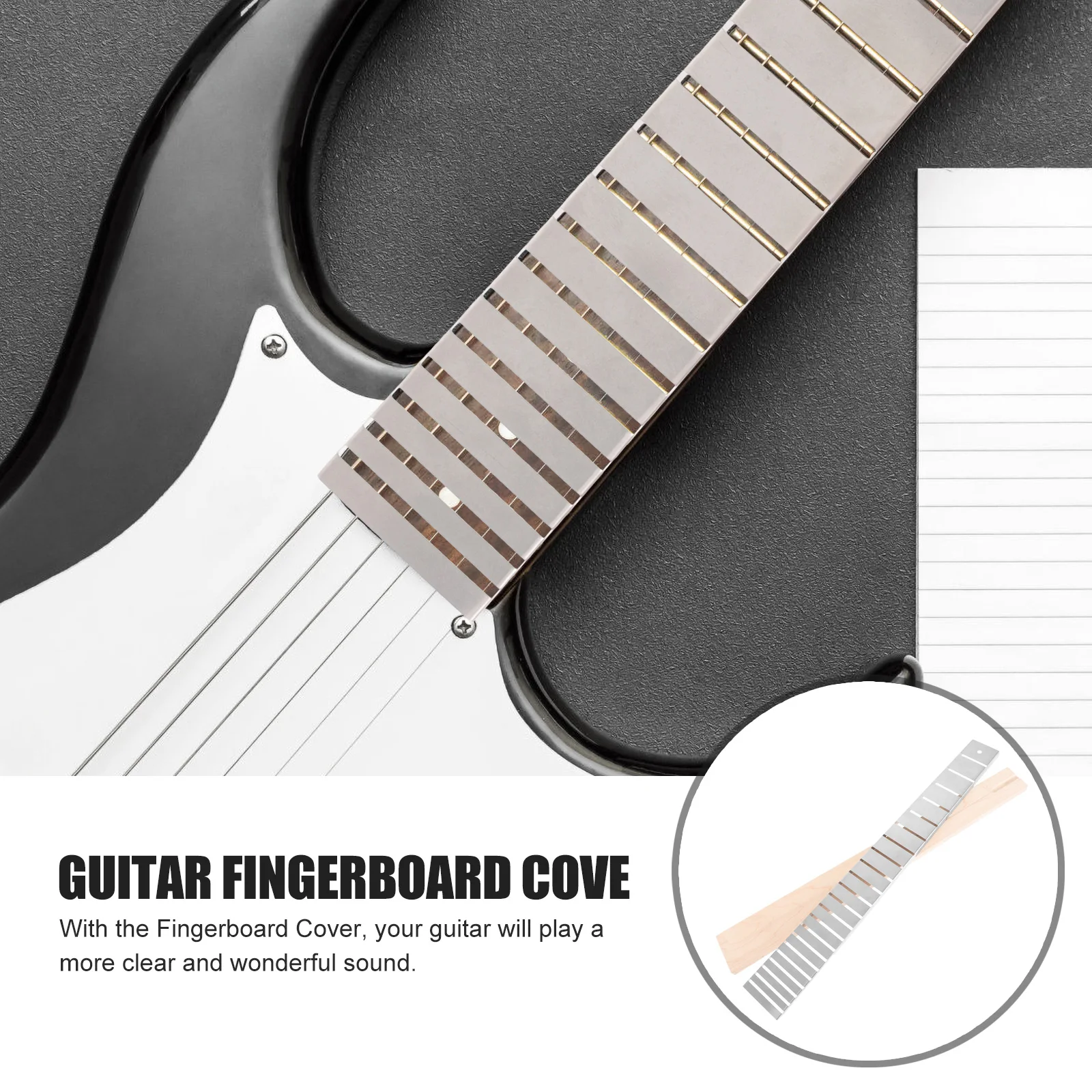 

Guitar Fretboard Cover Aluminum Replacement Lid Component Plate Protector Capo Fingerboard Ukulele Accessory Part