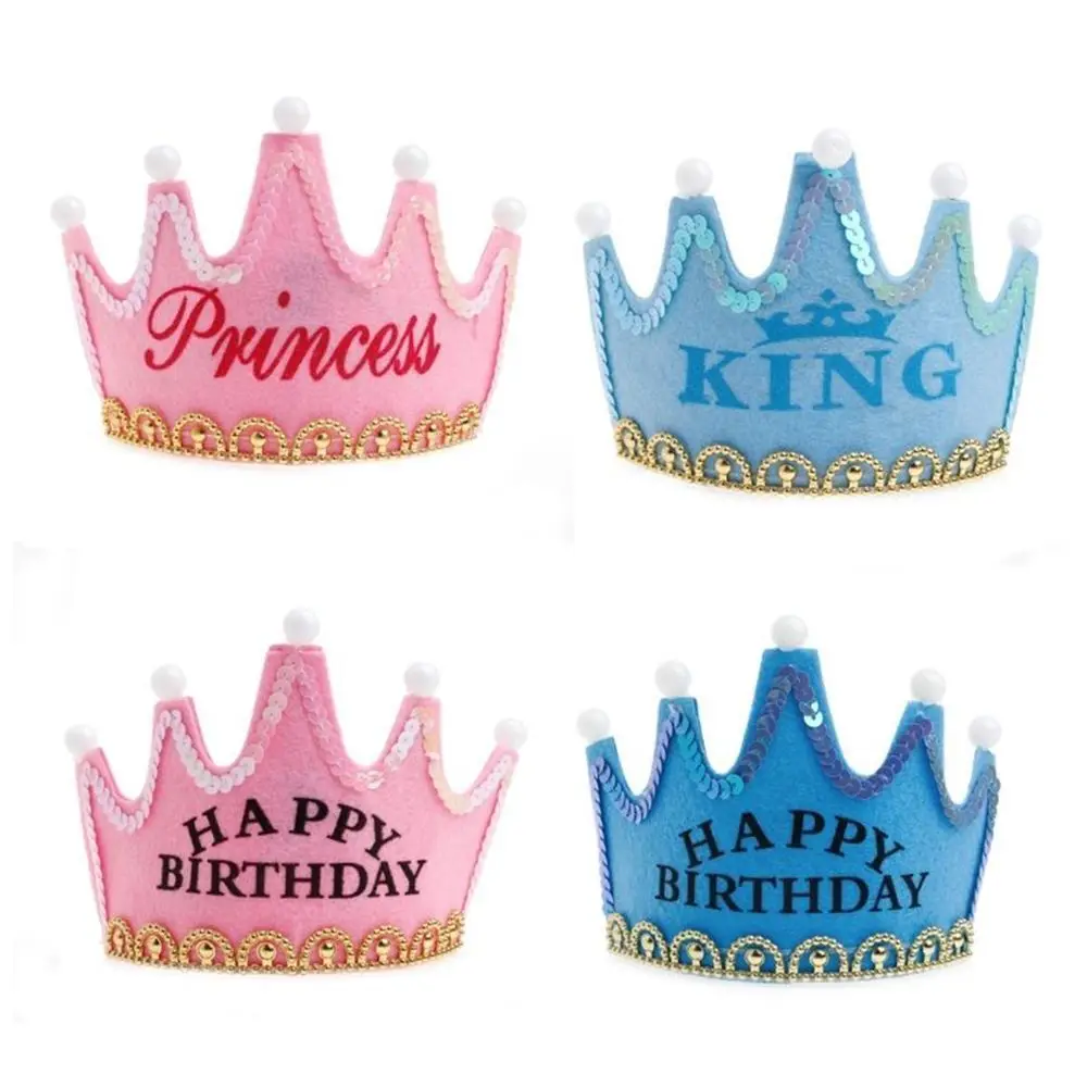 Fashion  Adult Favors Prince Princess Hair Band Crown Birthday Hat LED Light
