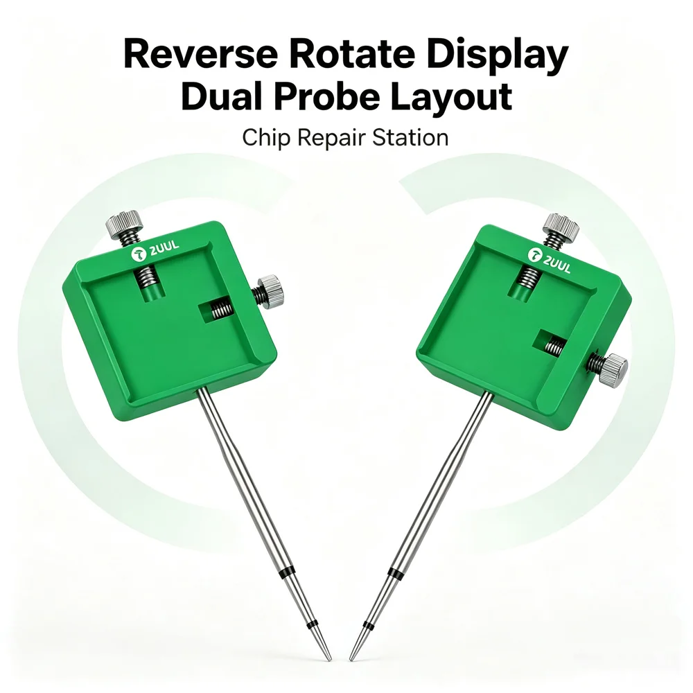 2UUL Precision Fixed Needle IC Heating Degumming Fixture Mini Portable Stand For Mobile Mainboard Chip Glue Residue Removal Jobs