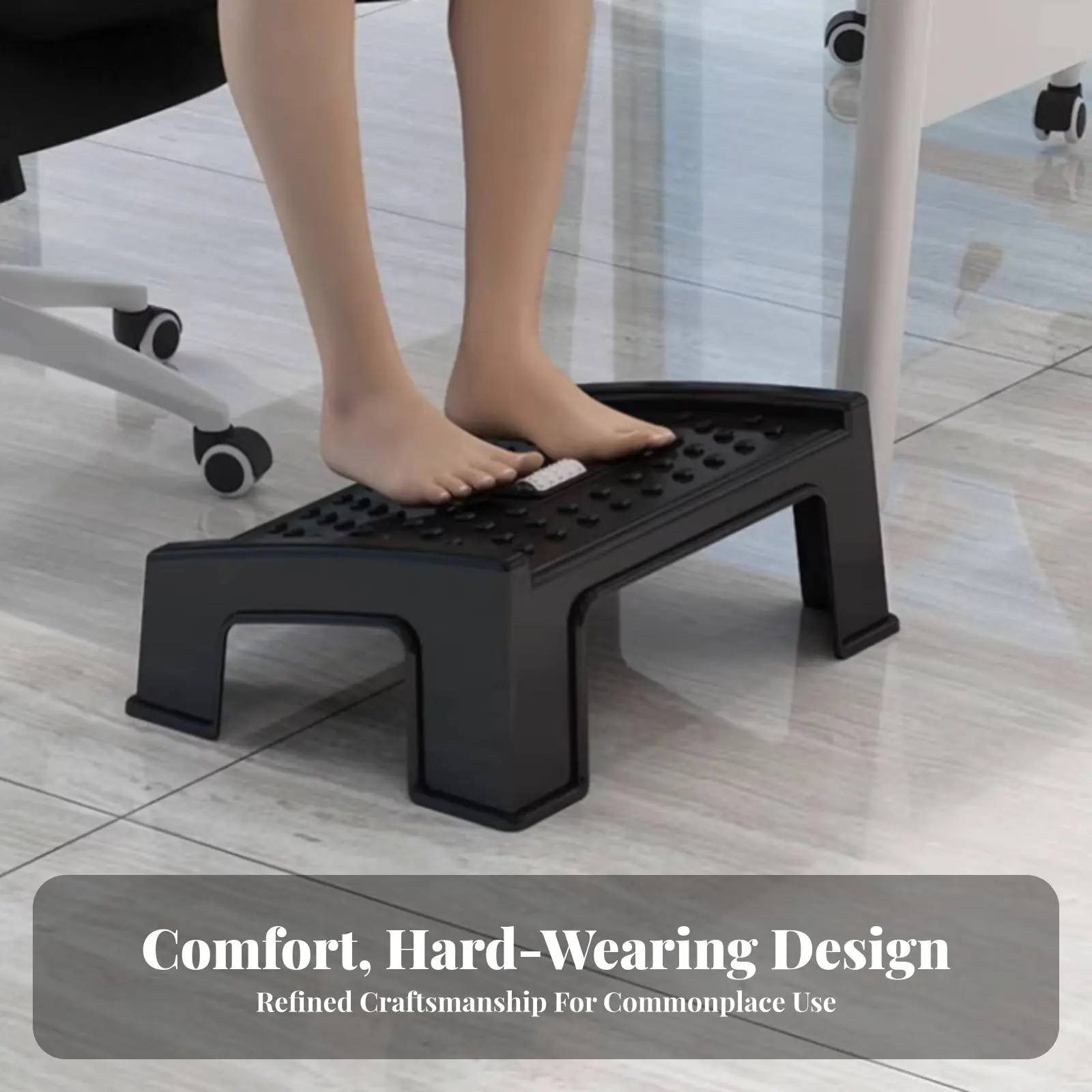 

Подставка для ног с массажным эффектом и противоскользящим покрытием для работы за столом, для удаленной работы, дома, студентов.