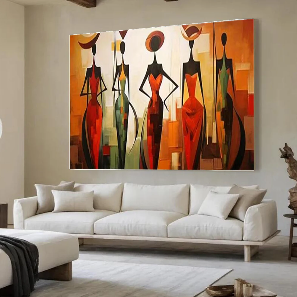 peinture-a-l'huile-abstraite-100-faite-a-la-main-art-mural-boheme-image-decorative-pour-la-decoration-de-la-maison-salon-œuvre-d'art-portrait