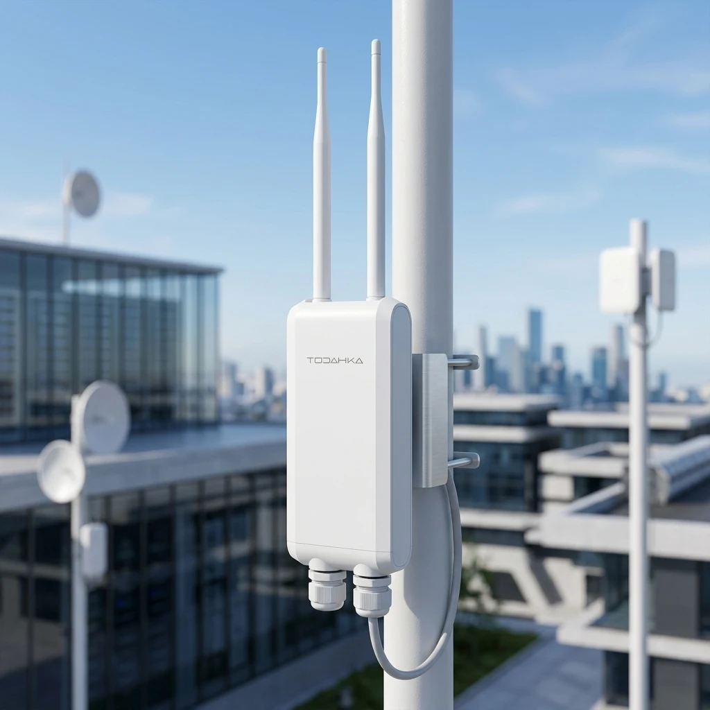Wireless outdoor AP, 2 external 5dBi omnidirectional antennas, 300Mbps IP66 Manufacturer WiFi access point