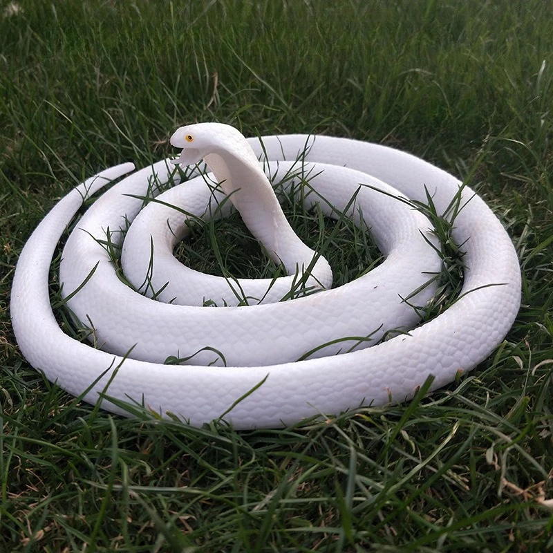 حماية البيئة لينة المطاط لعبة جديدة مقلد ثعبان لينة المطاط مخيف وهمية ثعبان مخيف تقليد كوبرا المزحة اللعب #3