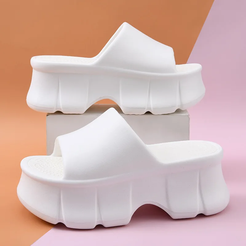 

New 5.5 cm heel slipper women's summer garden clogs ladies slides flip flop woman platform EVA slipper outdoor beach drag shoes