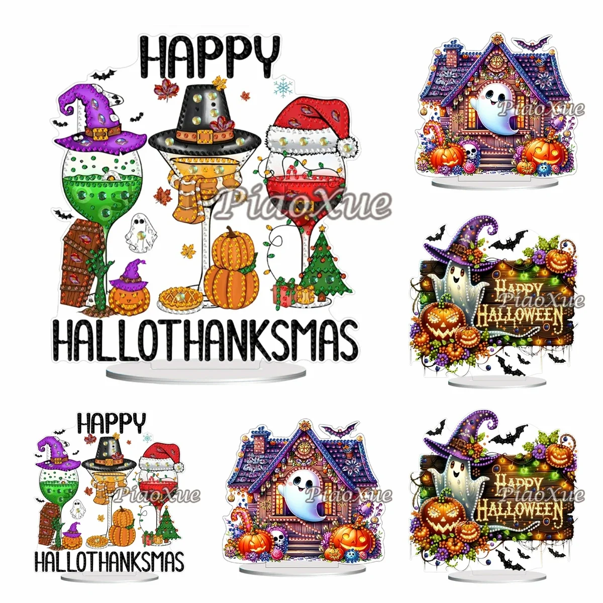5D DIY Diamant Kunst Malerei Happy Halloween Ornament Kits Stickerei Bild Witcher Haus Mosaik Kreuzstich Kit Home Decor