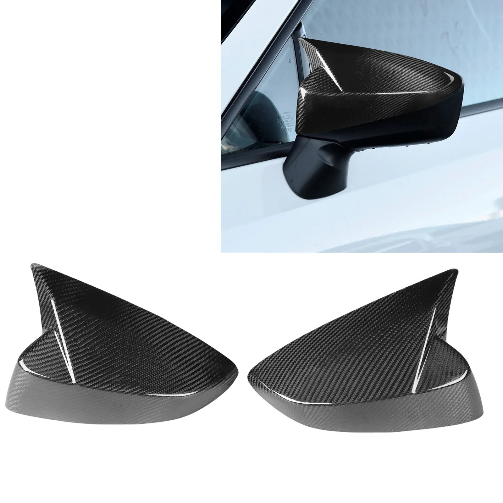 

Pop For Toyota 86/ Subaru BRZ 2012-2020 Real Carbon Fiber Rear View Mirror Cover Exterior Side Rearview Cap Shell Add On Type