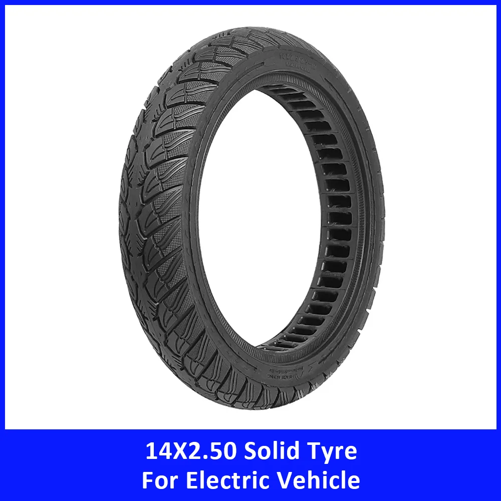 

14 Inch Solid Tire 2.50-10/2.75-10 Explosion-Proof Wear-Resistant Tyre for Electric Vehicle Tubeless Wheel Replacement Parts