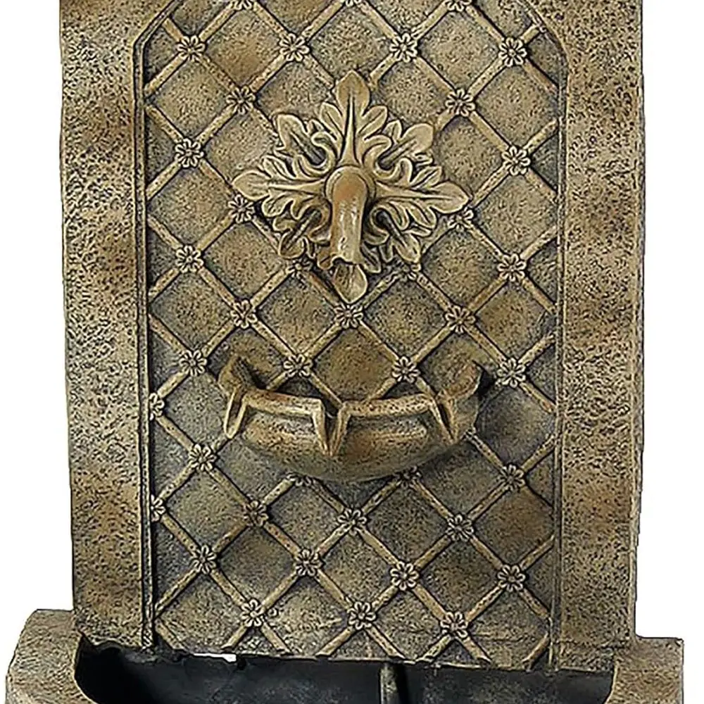 

31-Inch Florentine Stone Rosette Outdoor Electric Water Fountain