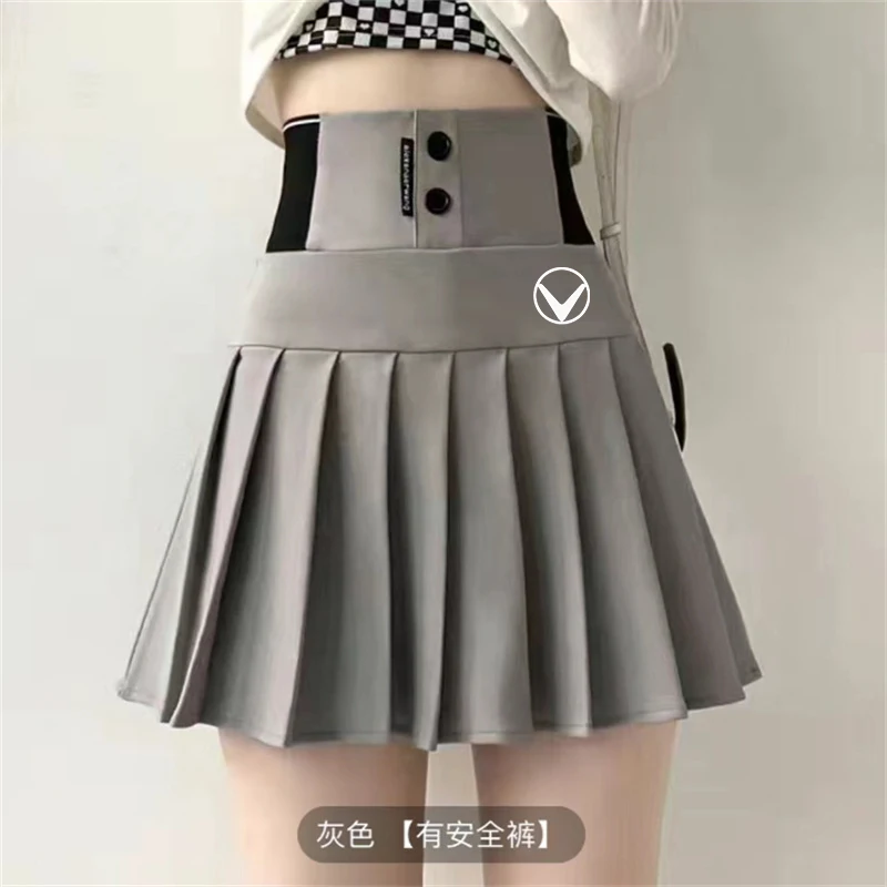 Falda de Golf antiexposición para mujer, Falda de tubo de cola de pez, Falda plisada de cintura alta, falda deportiva elegante y delgada