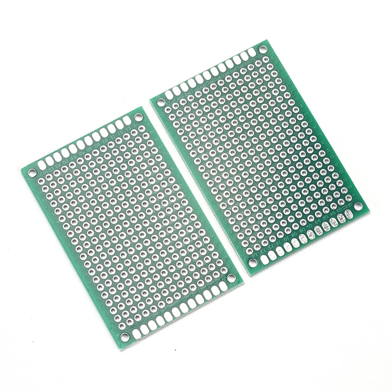 2 Stück 2,54 mm Rastermaß Doppelseitige Universelle Leiterplatte 4x6 cm Größe für Elektronik-DIY-Projekte – Detail 2