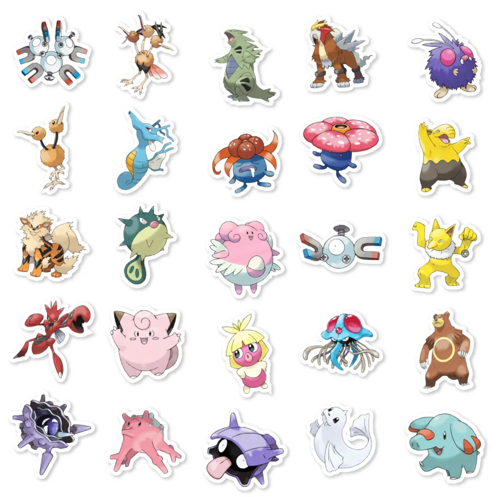 

80PCS Cartoon Pokemon Anime Graffiti Stickers Cute Decals DIY Motorcycle Travel Luggage Guitar Skateboard Classic Toy Stickers