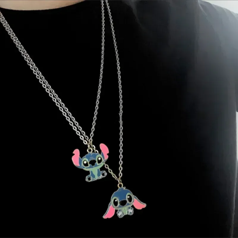 1 Pair Stitch Women Necklace Disney Anime Figure Kawaii Metal Alloy Jewelry Fashion Accessories Children's Friend Birthday Gifts