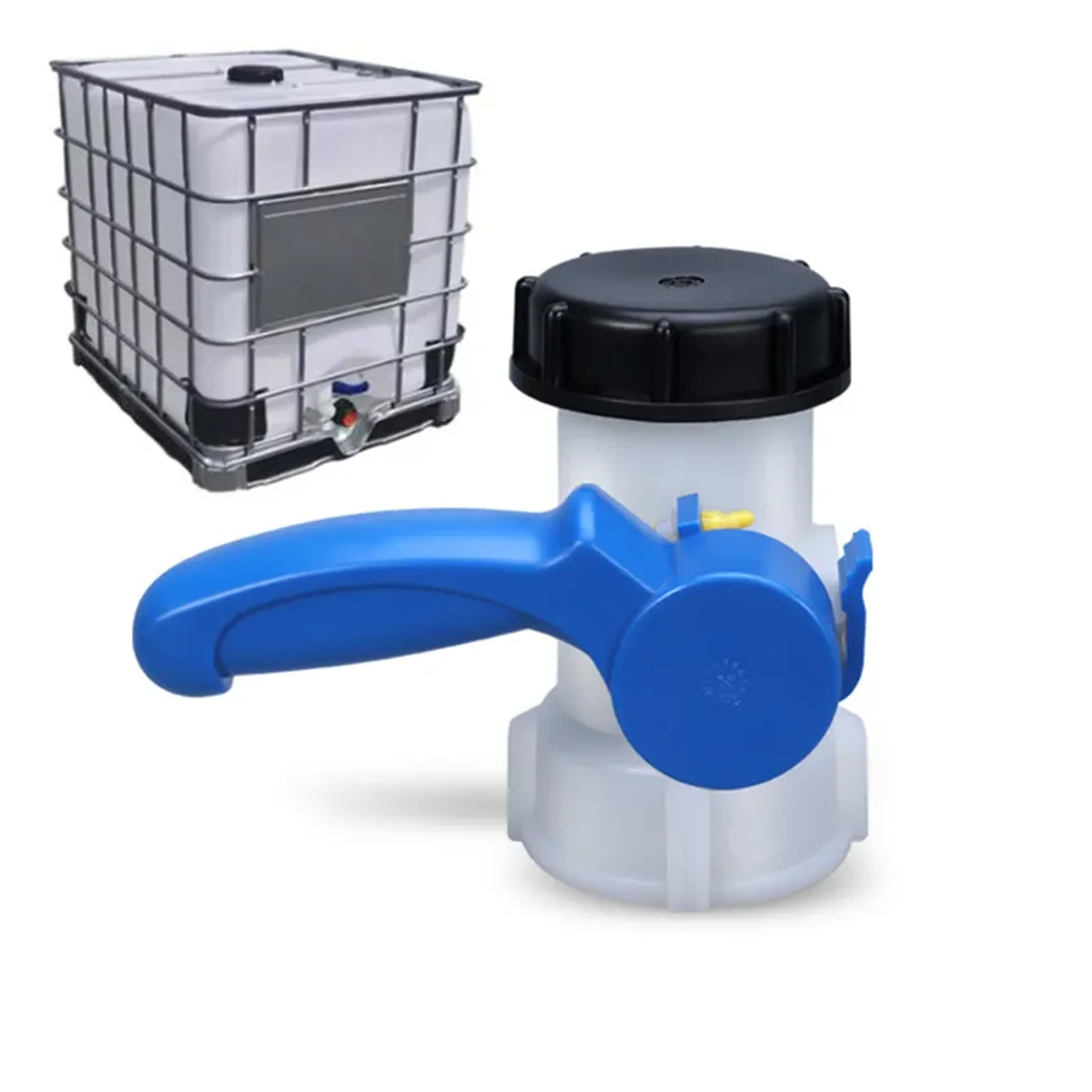 

DN40 IBC Tank Tap Pipe Connector 62mm Container Flap Valve Outlet Tap Adapter Stopcock Rain 1000L IBC Integrated Butterfly Valve