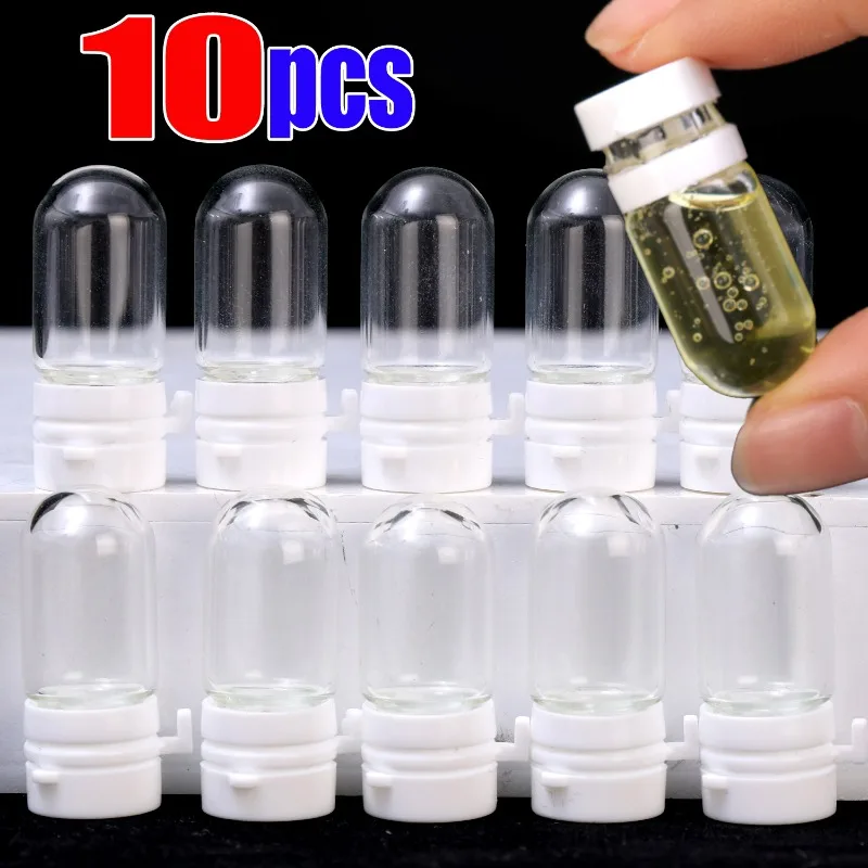 

10Pcs Round Bottom Glass Bottle Essential Oil Dropper Bottles for Water Perfume Travel Size Refillable Storage Containers Jewely