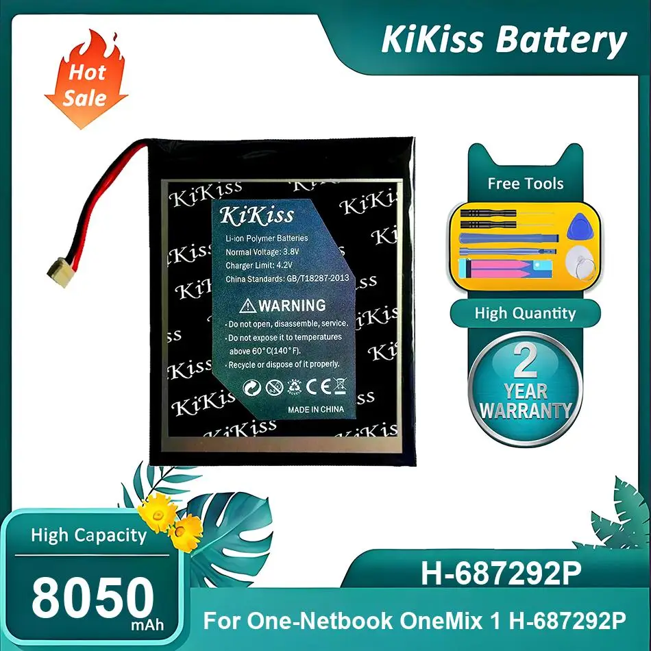 

Long-Lasting Notebook Battery For One-Netbook OneMix 1 H-687292P,H-687292P,8050mAh