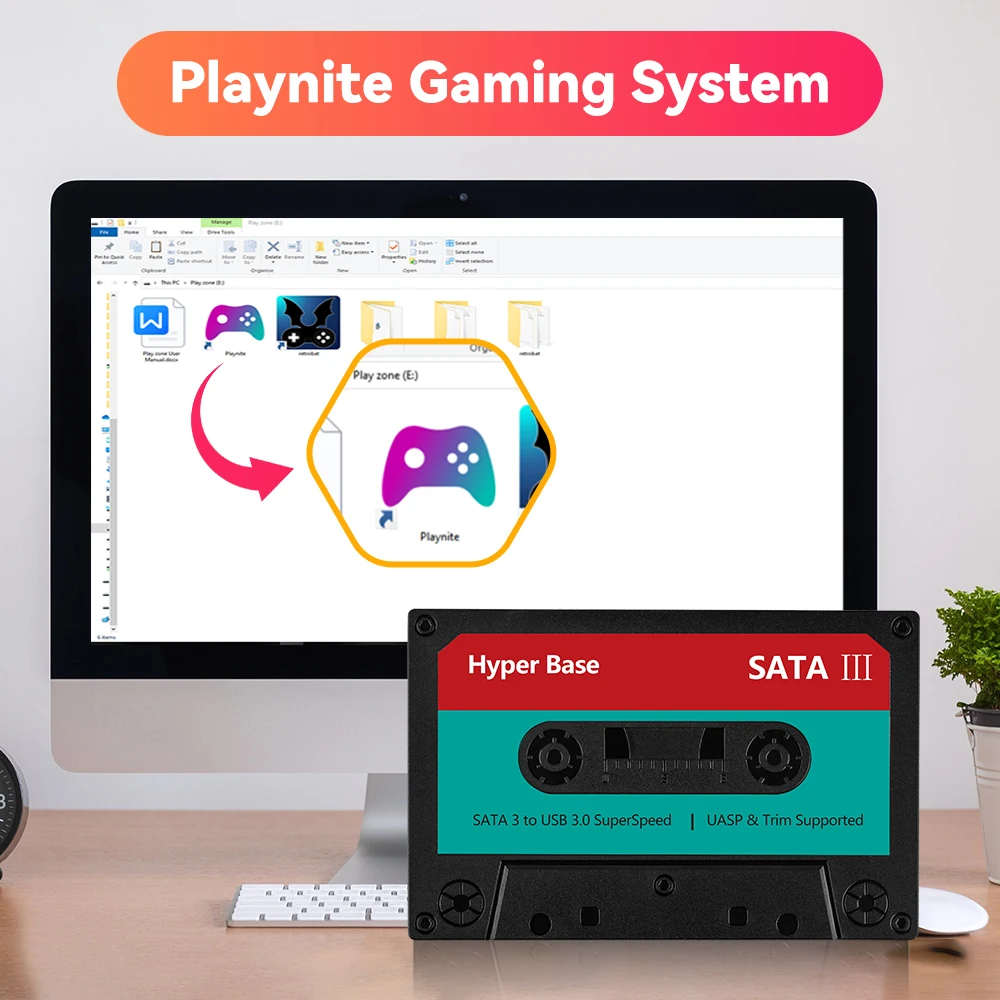 Playnite Game Hard Drive 500G/2T With 40/77 AAA/PC Games Plug&Play Gaming HDD With AAA Games For Windows PC/Laptop Game Consoles