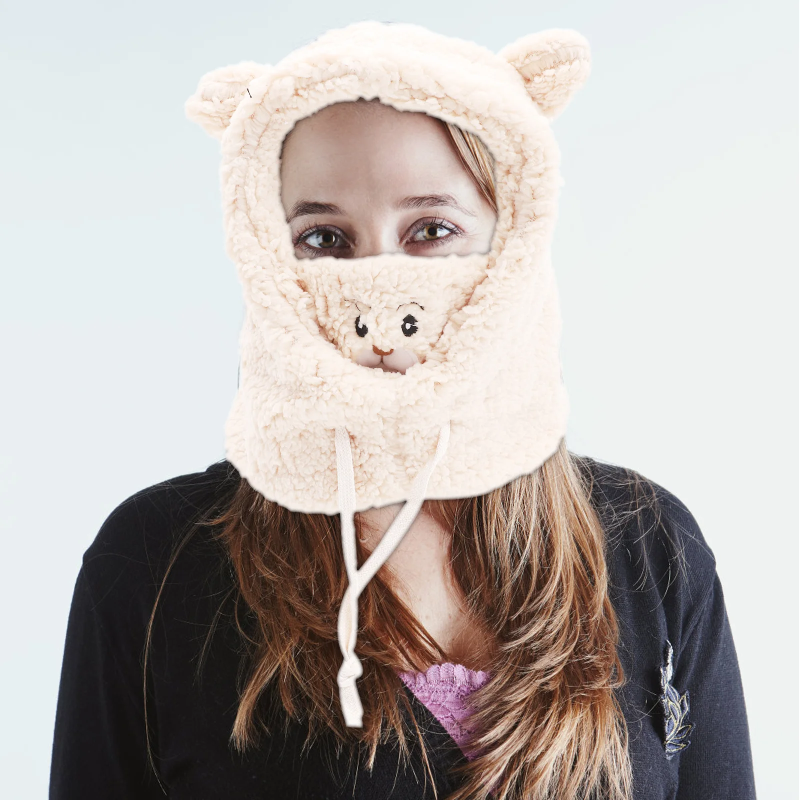 

Anti-Cold Facial Hood Windproof Thermal Cycling Ski Mask Hood Outdoor Neck Cover Warm Facial Guard for Winter Riding