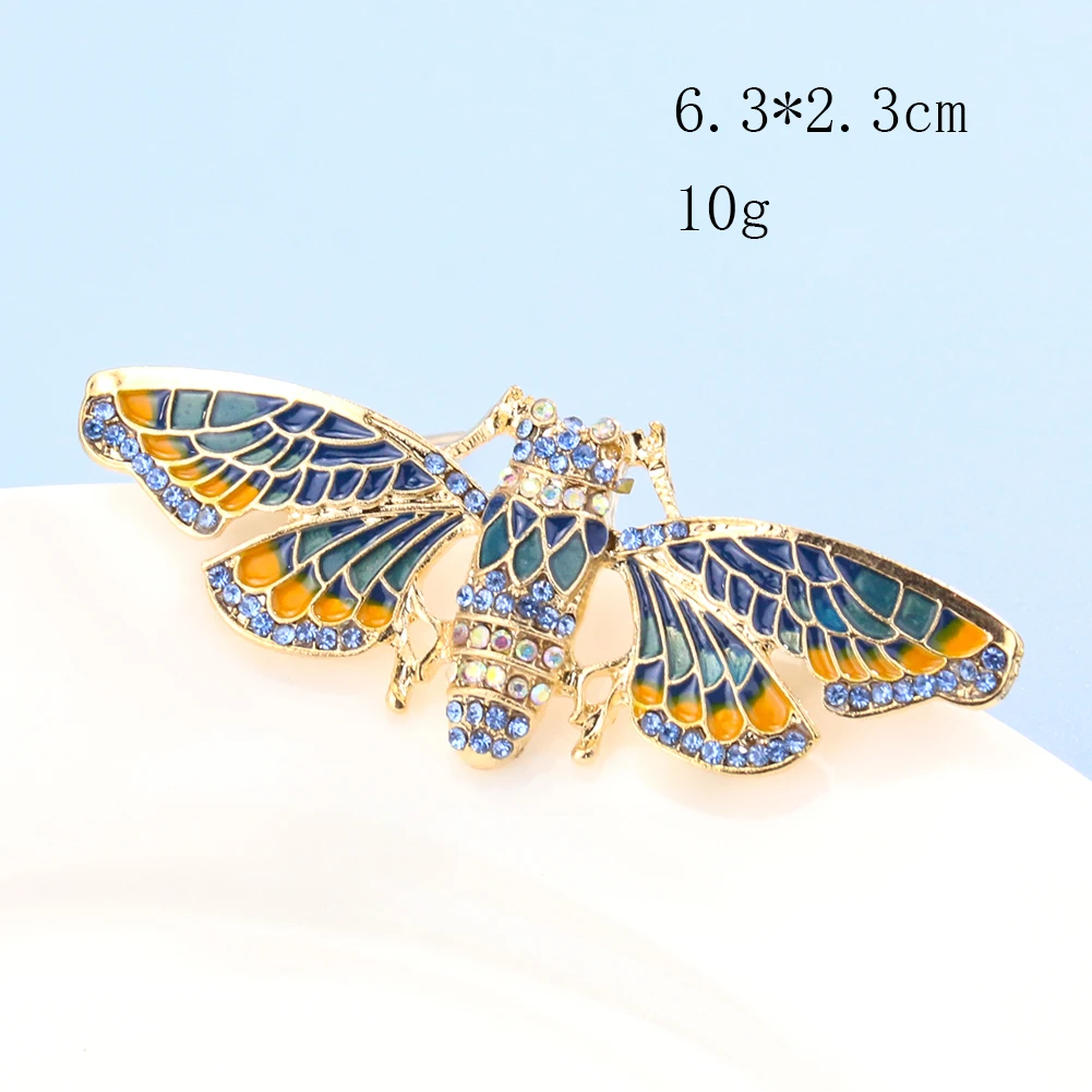 European and American Fashion New Personalized Animal Insect Moth Brooch Versatile Enamel Color Jewelry Creative Corsage Pin