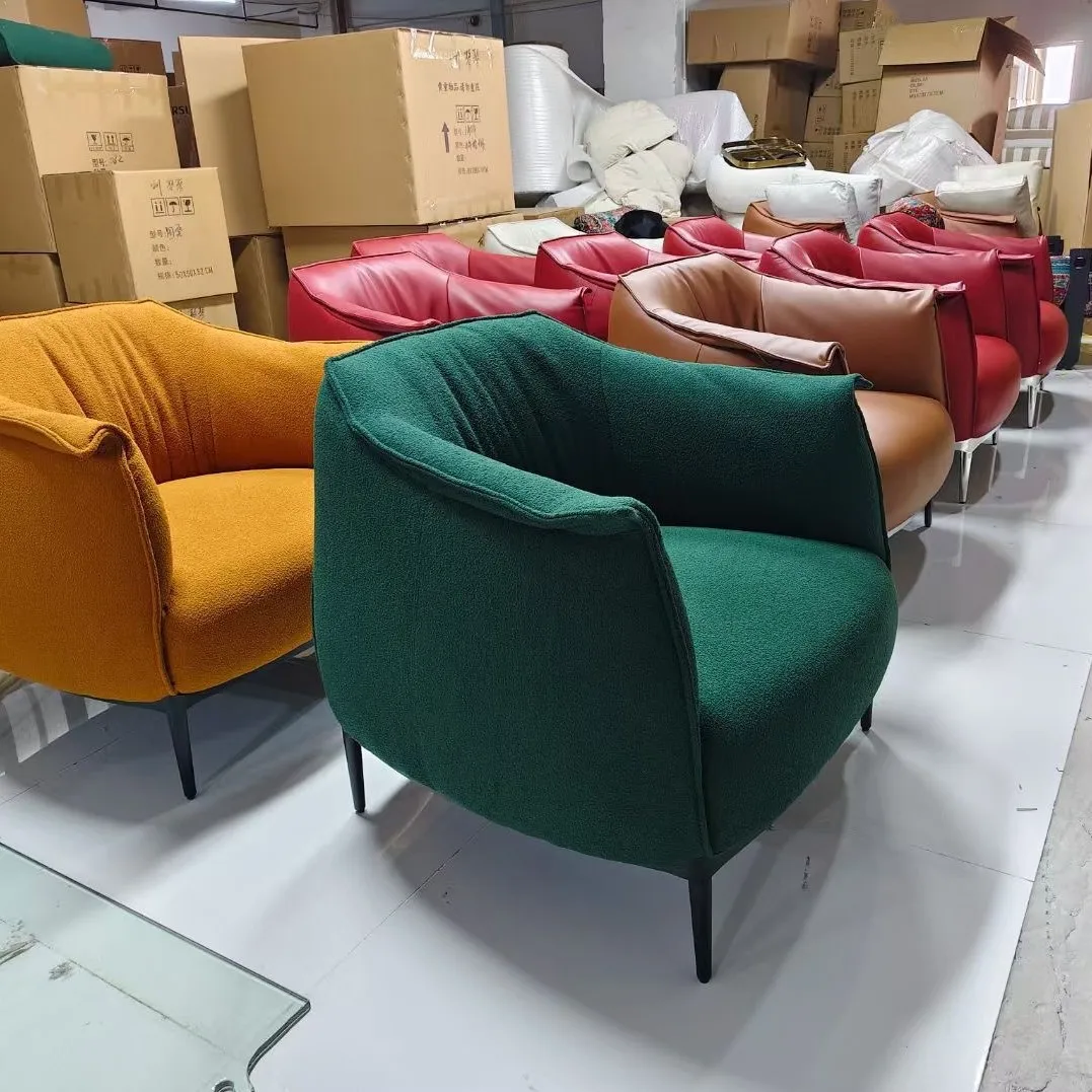 Simples sofá único cadeira pequeno apartamento quarto lazer sala de estar cadeira combinando sofá de negociação criativa