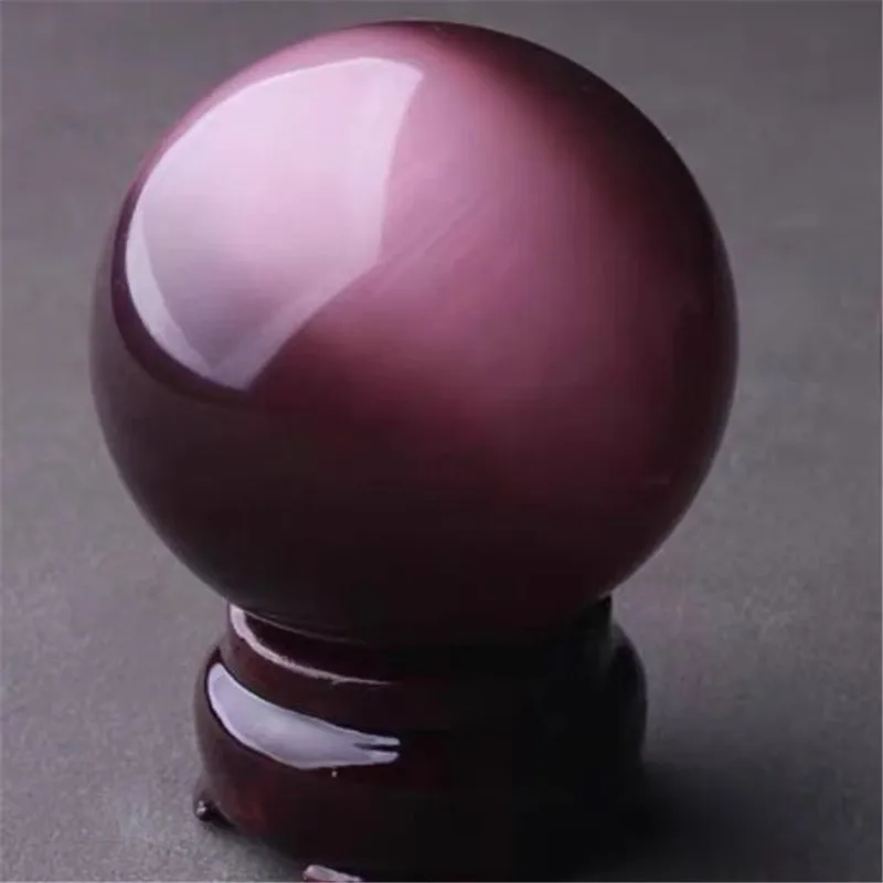 

4-10 см натуральный кварц фиолетовый кошачий глаз кристалл лечебный шар сфера