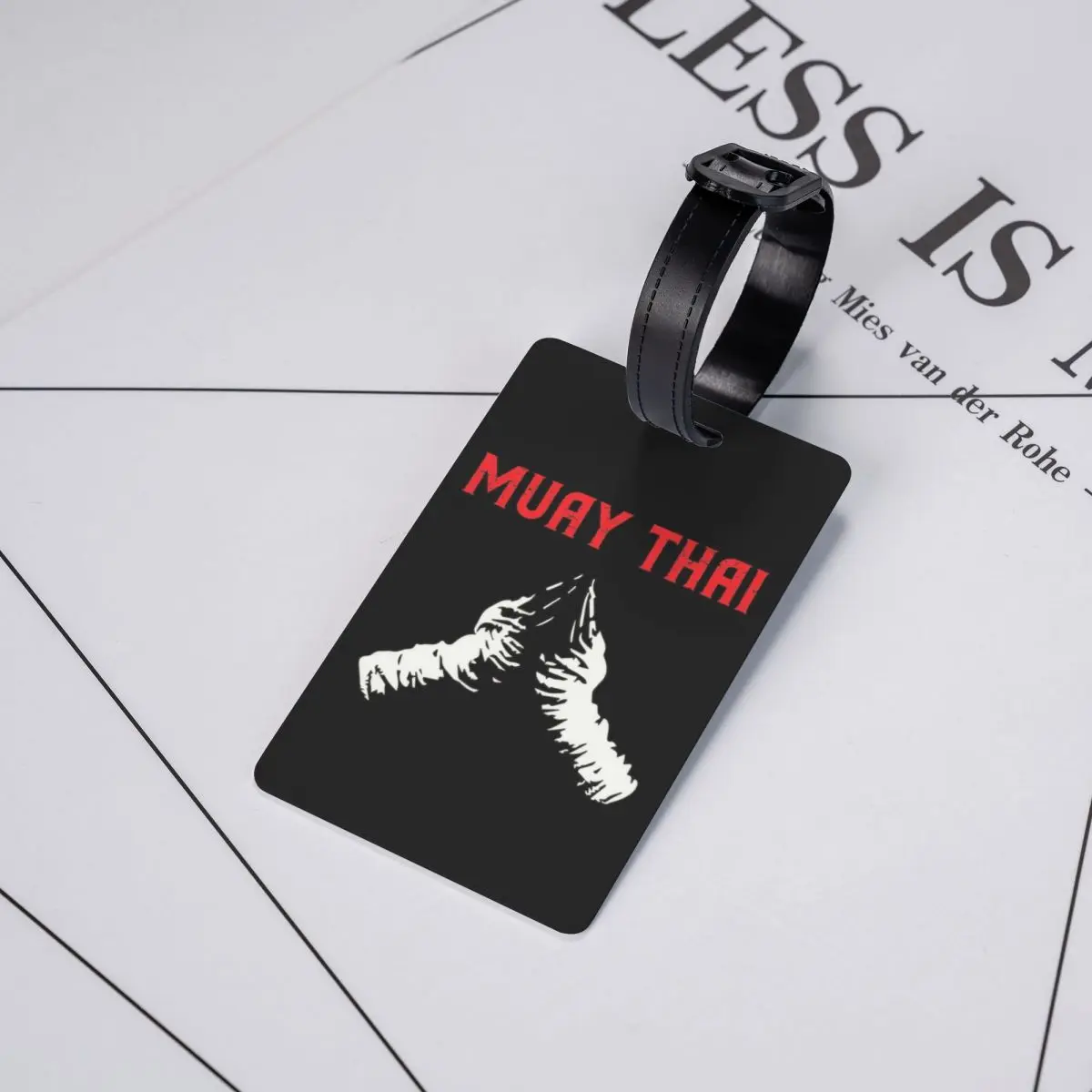 Custom Best Muay Thai Fighter Luggage Tag Combat Sports Boxing Gym Workout Fitness Travel Bag Suitcase Privacy Cover ID Label