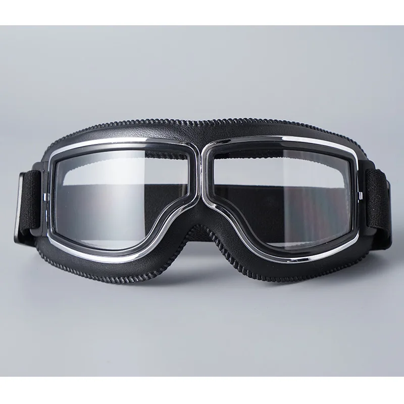 Vintage Karting Goggles, UV400 Wind‑Dust‑Proof Helmet Decor for Motorcycle Daily Commute, Outdoor Riding & E‑Scooter