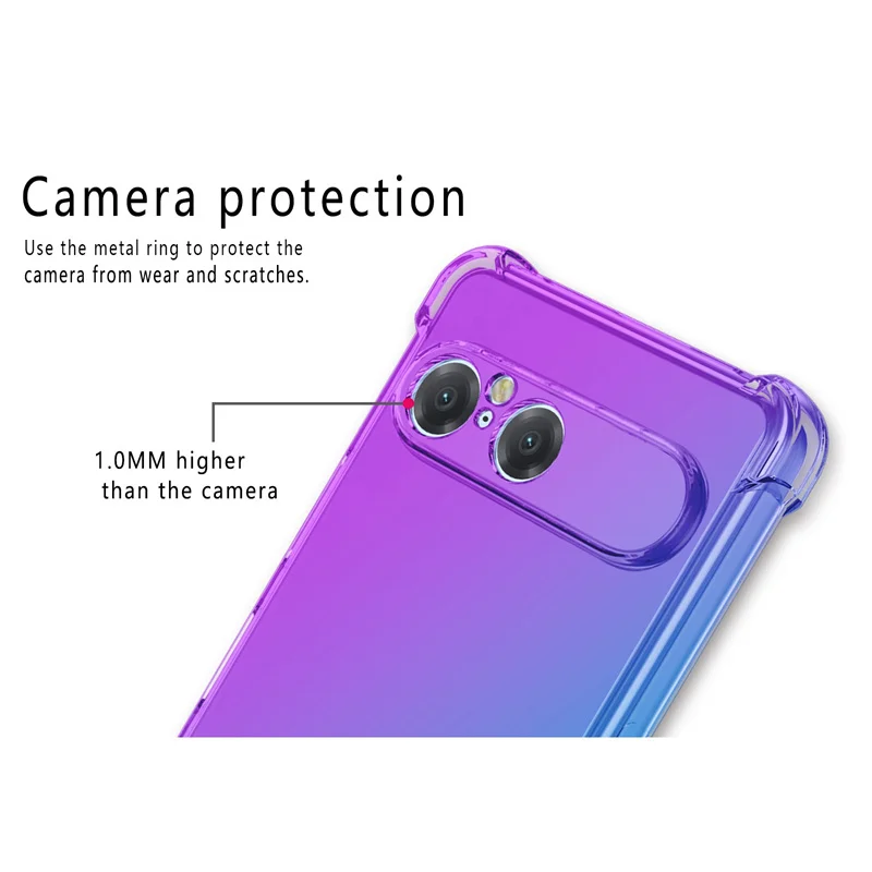 Чехол из ТПУ с градиентной подушкой безопасности для Sony Xperia 10 VII 1 V, защитный противоударный чехол Fundas Coque Capa